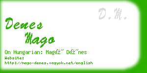 denes mago business card